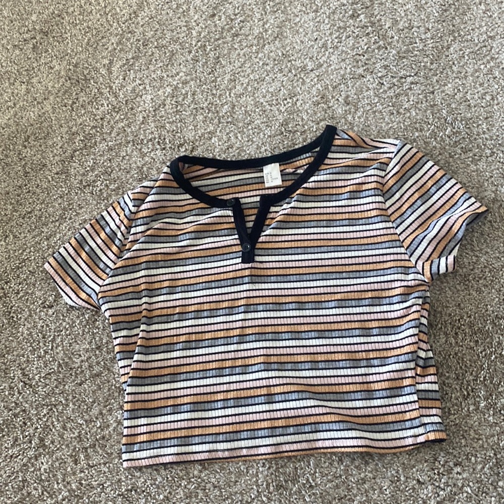 striped crop top